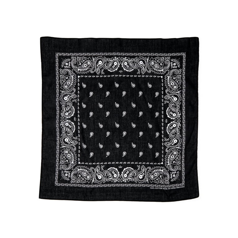 Black Bandana Scarf - for men women unisex - neck scarf headband - Clothing accessories - gift for Halloween