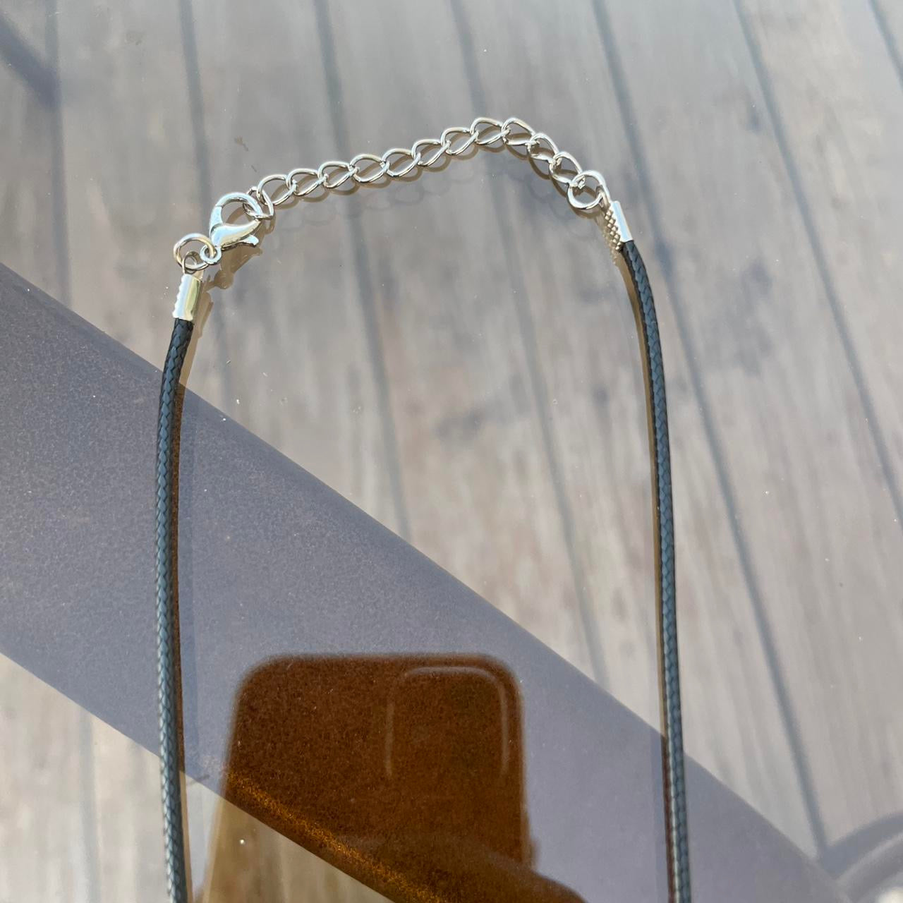 HANDMADE Gothic Cross Necklace with black Faux Leather cord - Coin shaped cross pendant - Cool & Chic Antique Cross Pendant - Punk Emo Boho Tribal jewelry style