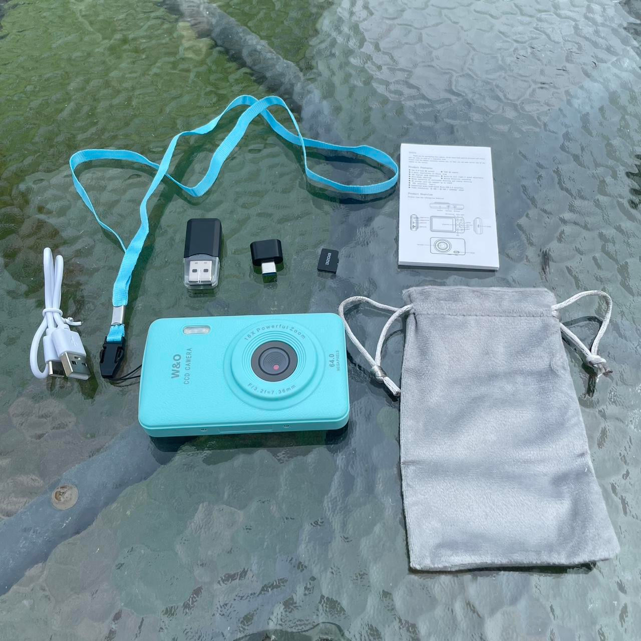 Rare Blue Digital Camera 64MP camera with 32Gb memory Card and Camera BOX - ALL BRAND NEW -