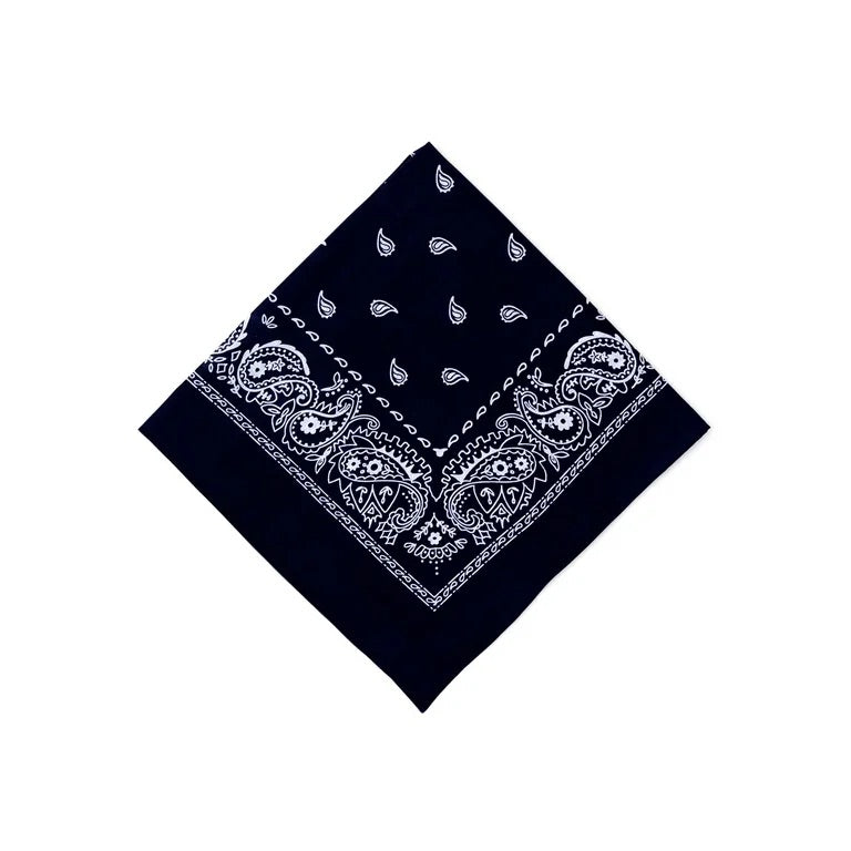 Black Bandana Scarf - for men women unisex - neck scarf headband - Clothing accessories - gift for Halloween