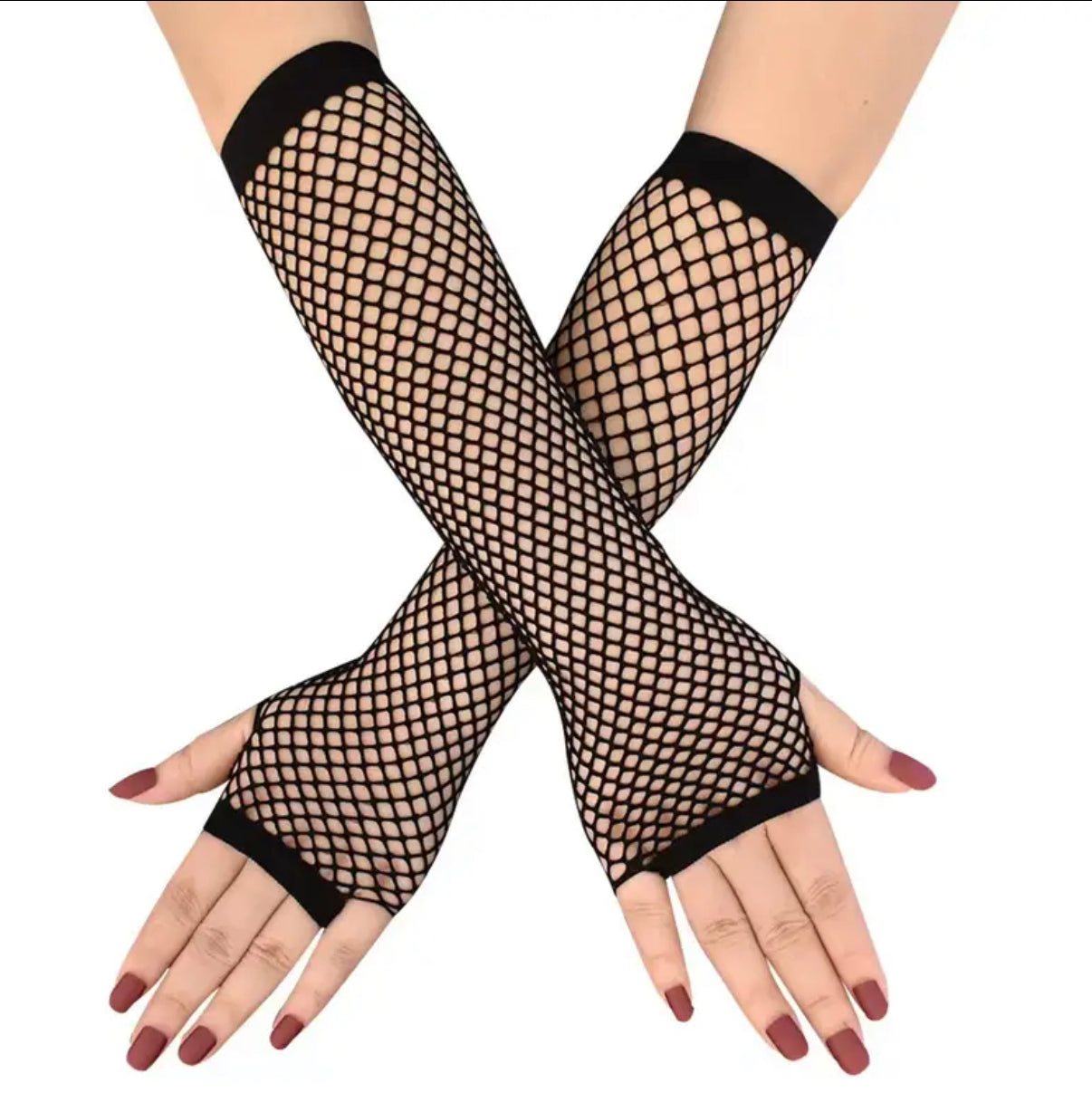 Black Fingerless Gothic Ladies Fishnet Gloves Women Gloves Stretchy Opera Evening Party 1920s
Punk Gloves For Party