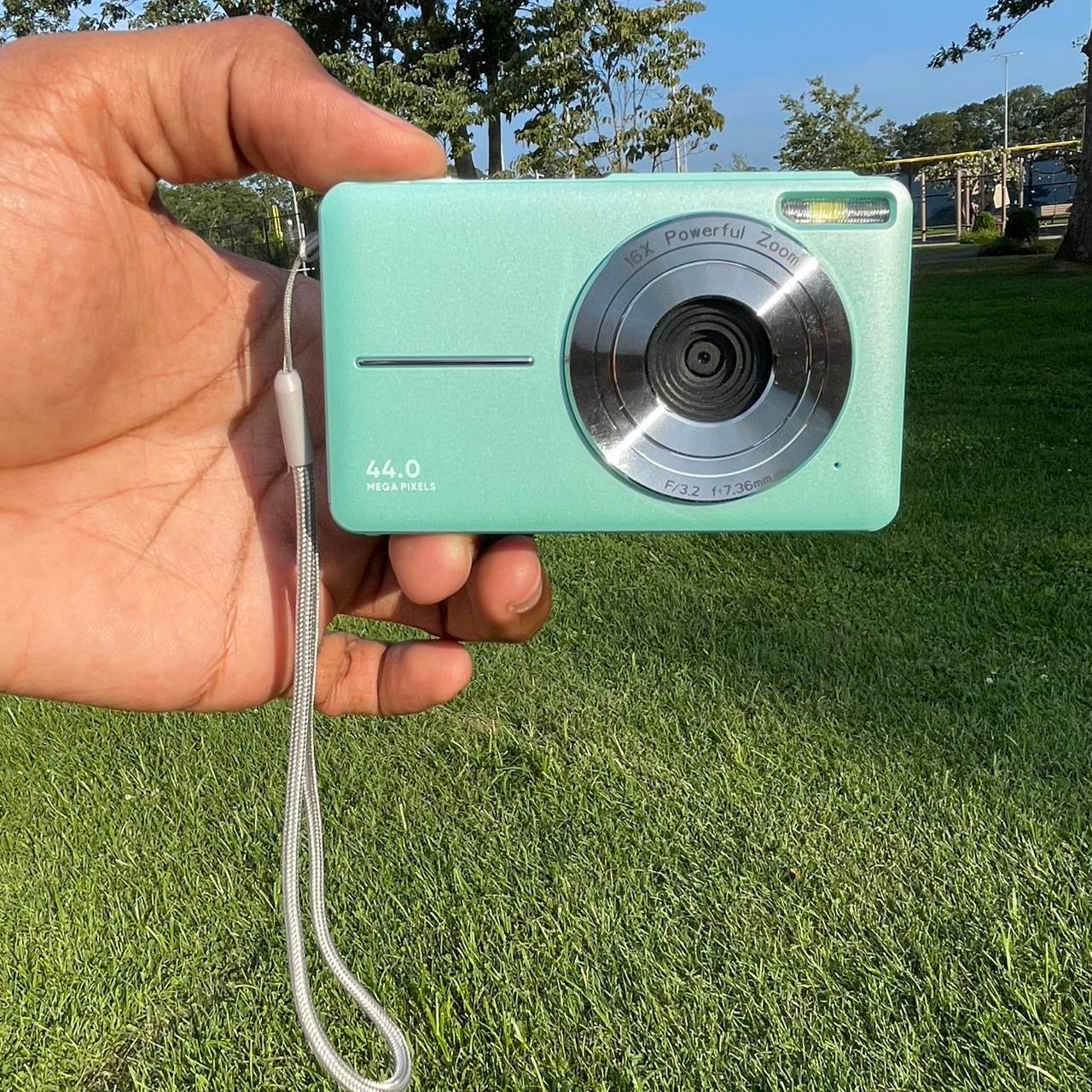 Green Digital Camera, FHD 1080P 44MP Vlogging Camera with LCD Screen 16X Zoom Compact Portable Mini Rechargeable Camera Gifts with 32GB SD Card - ALL BRAND NEW!