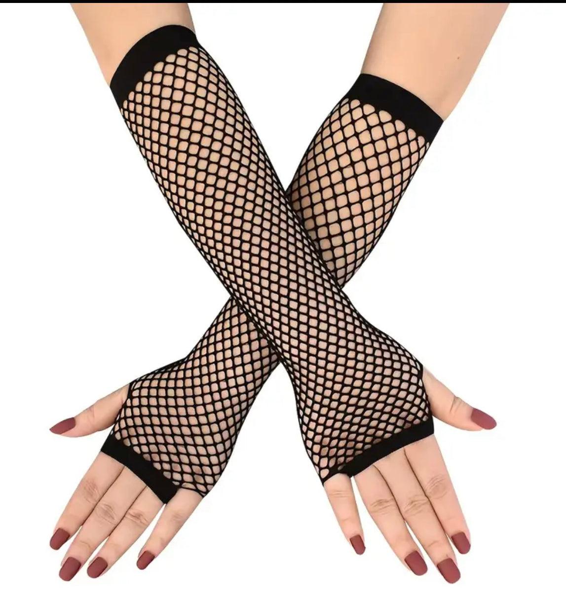 Black Fingerless Gothic Ladies Fishnet Gloves Women Gloves Stretchy Opera Evening Party 1920s
Punk Gloves For Party