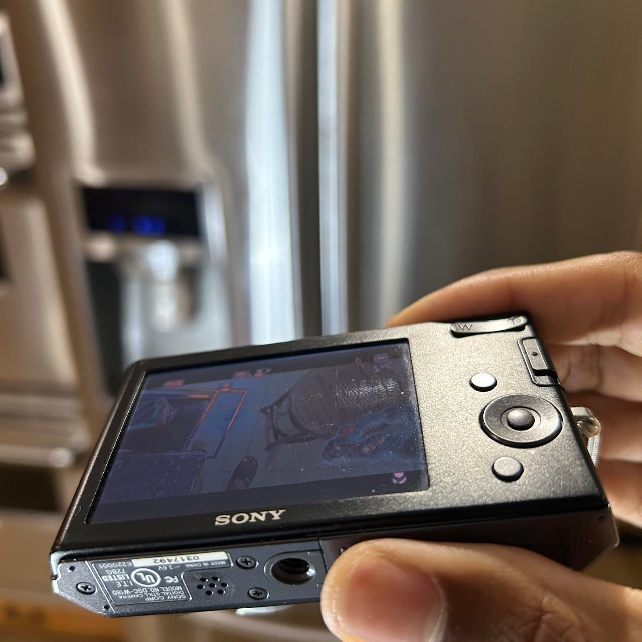 Used Black Sony Steady-shot DSC-W180 10.1MP Digital Camera w/ battery