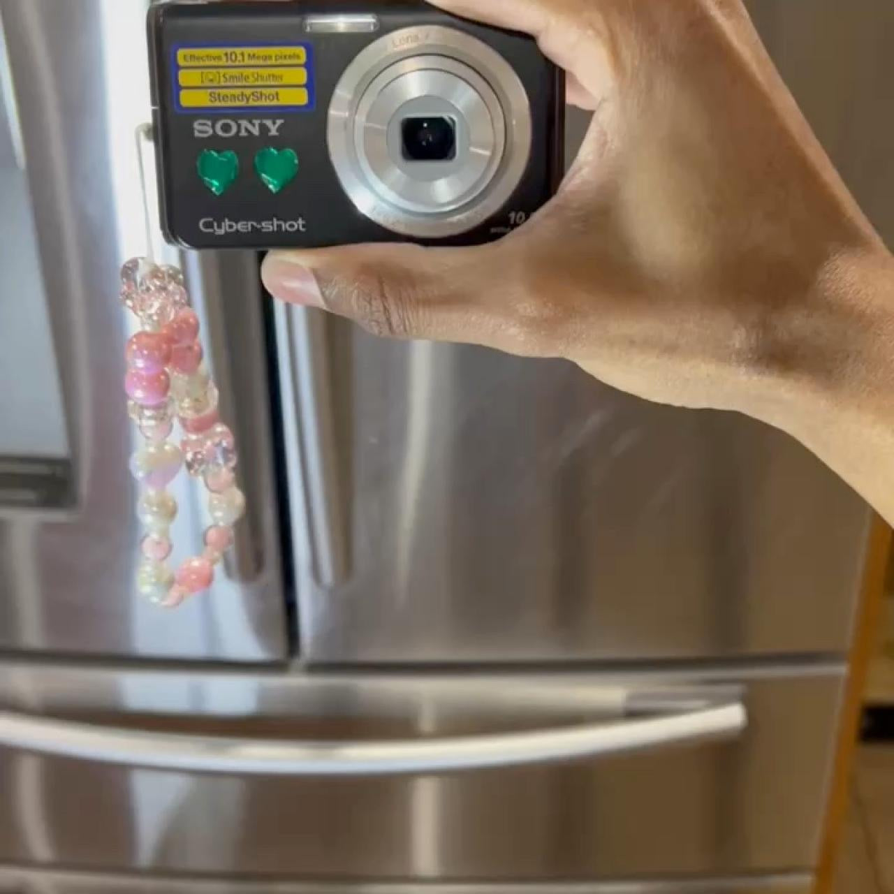 Used Black Sony Steady-shot DSC-W180 10.1MP Digital Camera w/ battery