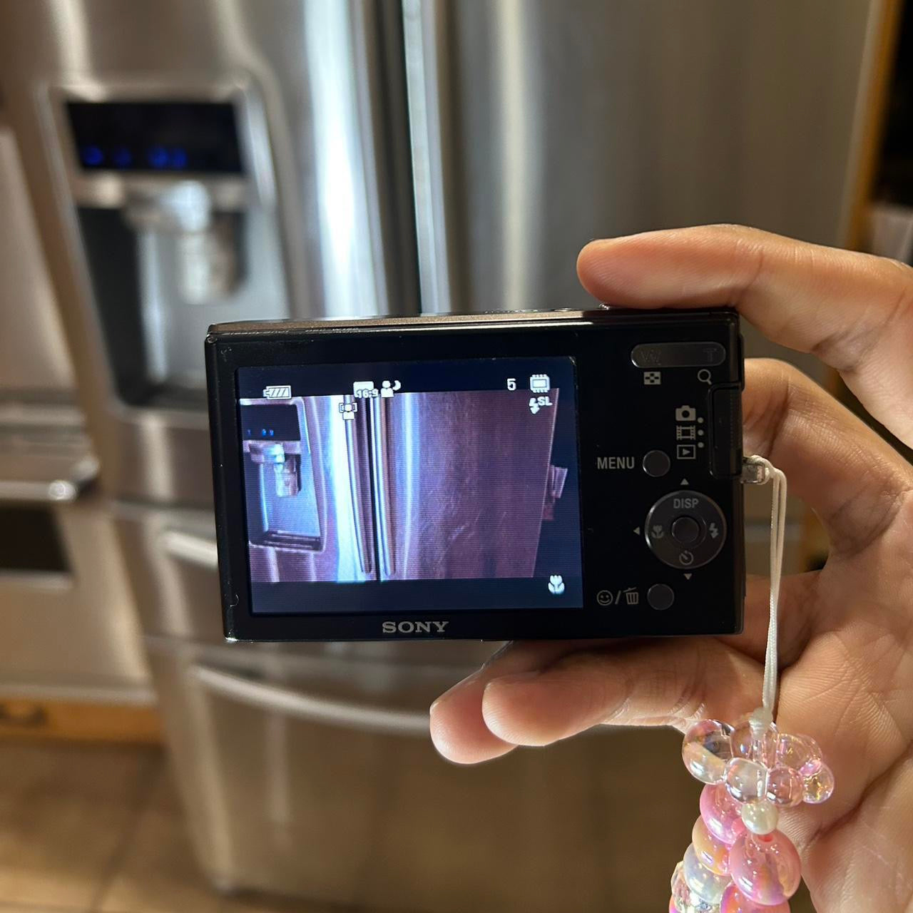 Used Black Sony Steady-shot DSC-W180 10.1MP Digital Camera w/ battery