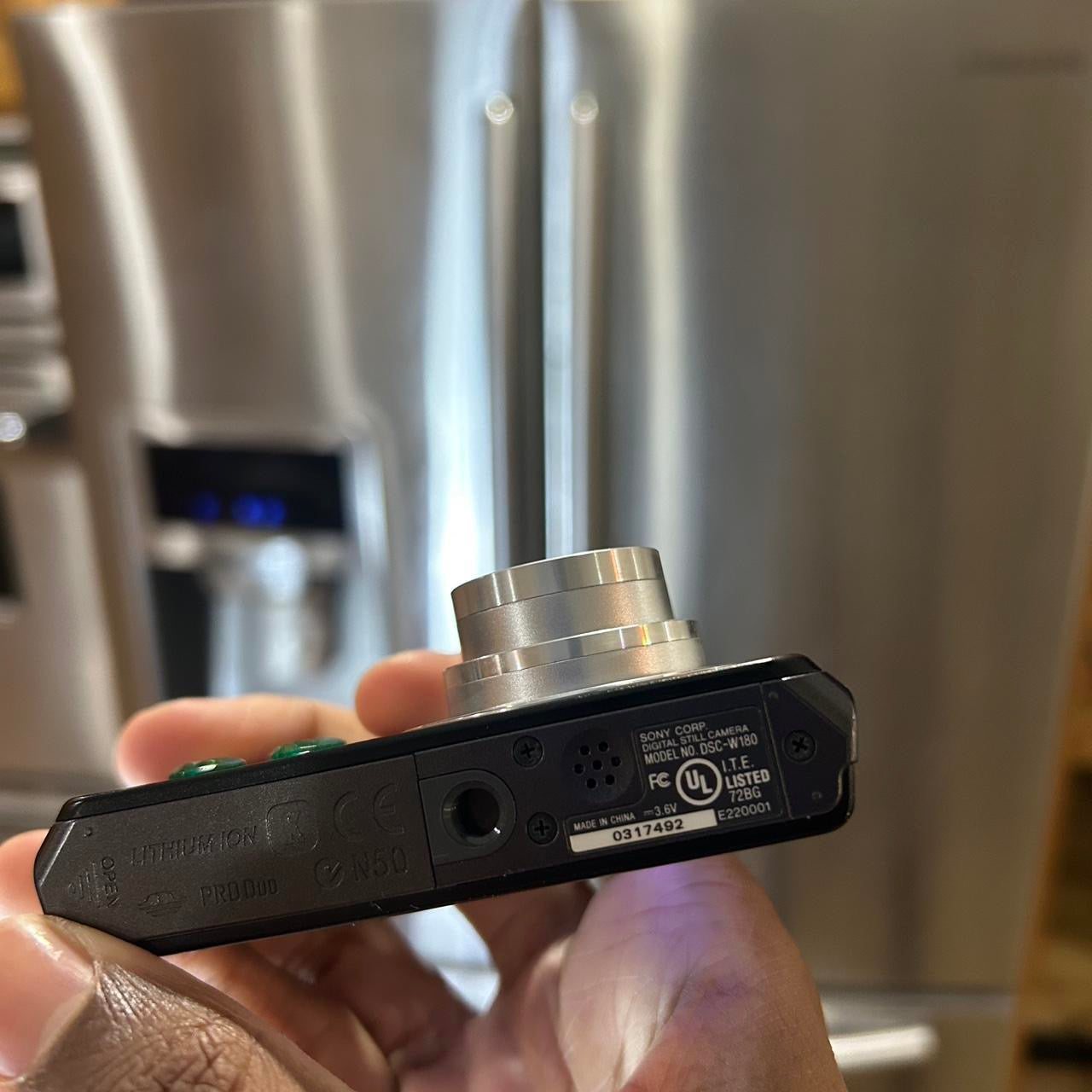 Used Black Sony Steady-shot DSC-W180 10.1MP Digital Camera w/ battery