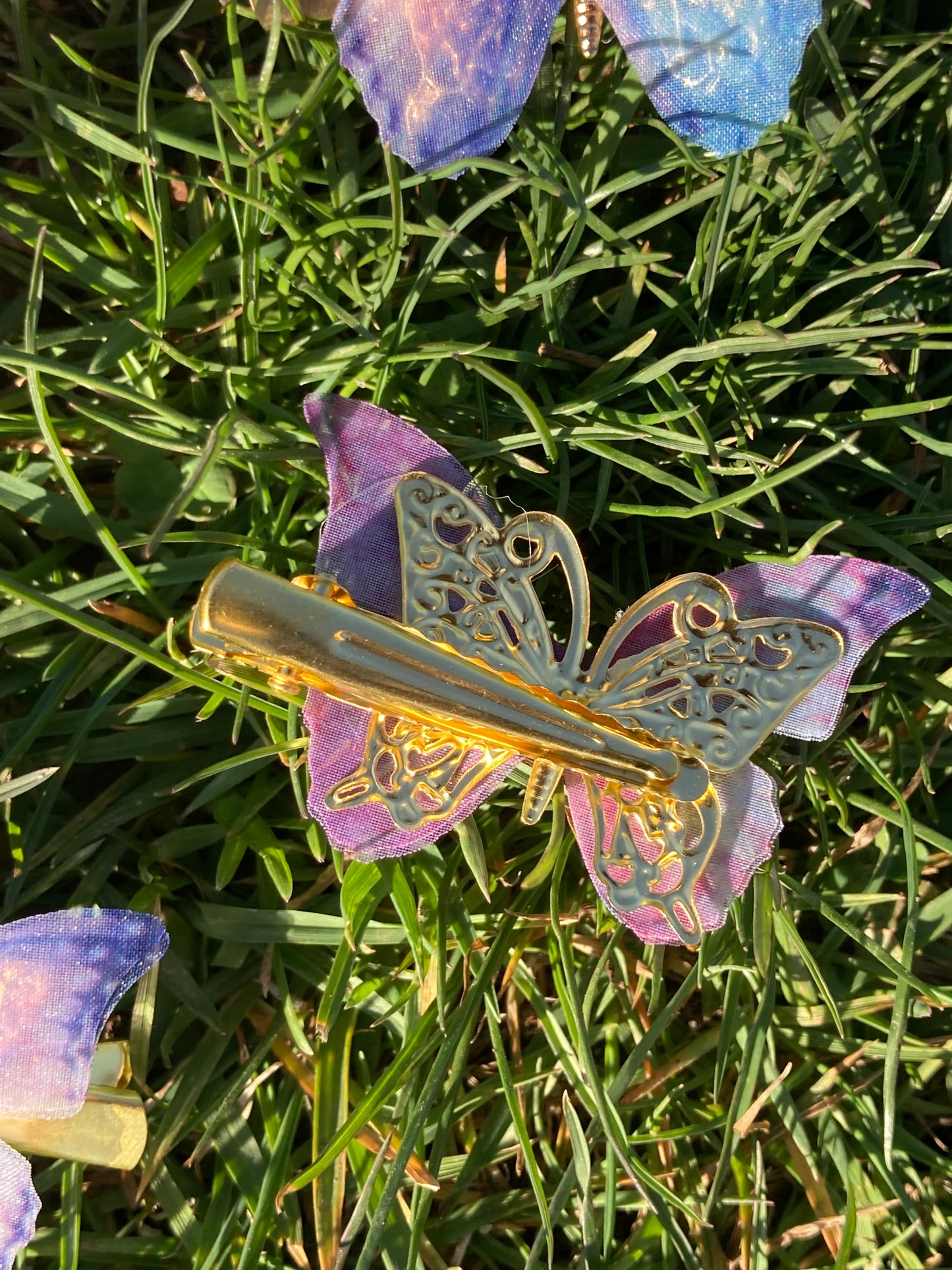 5 PCs Boho Multicolored golden hairpins butterfly shape shape emo gothic grunge punk hair accessories