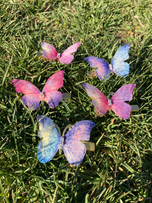5 PCs Boho Multicolored golden hairpins butterfly shape shape emo gothic grunge punk hair accessories