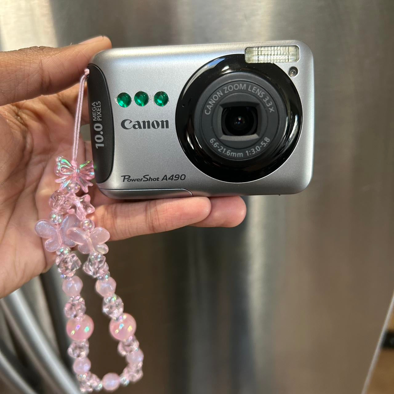 Canon Powershot A490 10MP Digital Camera Silver Working Sd card + Bag 3.3x Optical Zoom