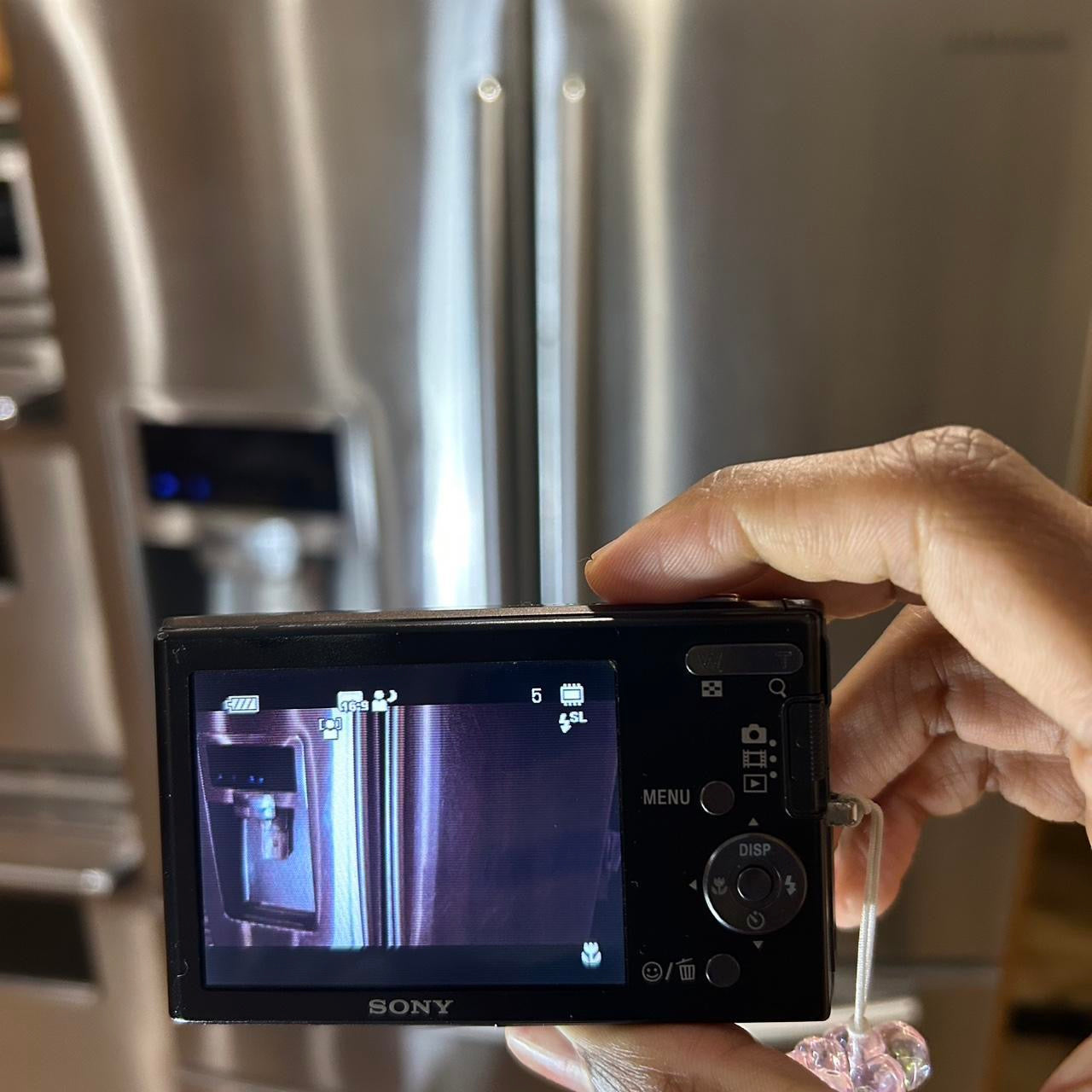 Used Black Sony Steady-shot DSC-W180 10.1MP Digital Camera w/ battery