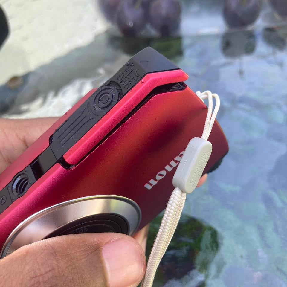 Canon PowerShot A3300 Pink RED IS 16MP Digital Camera TESTED WORKS Case Charger RARE