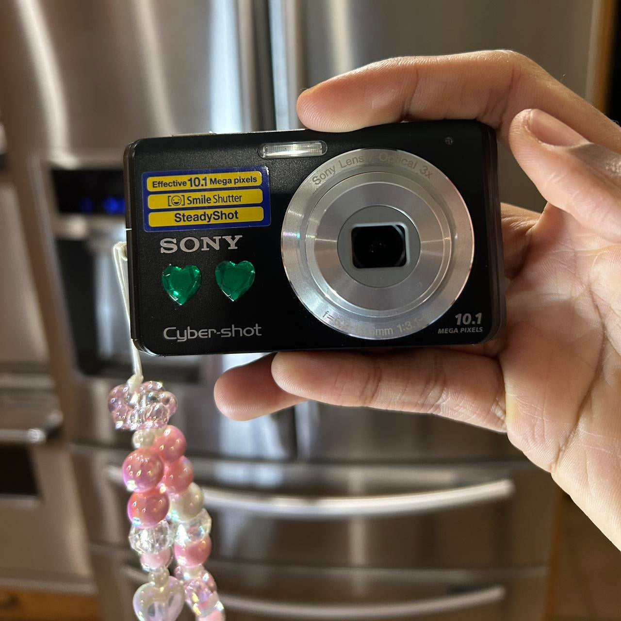 Used Black Sony Steady-shot DSC-W180 10.1MP Digital Camera w/ battery