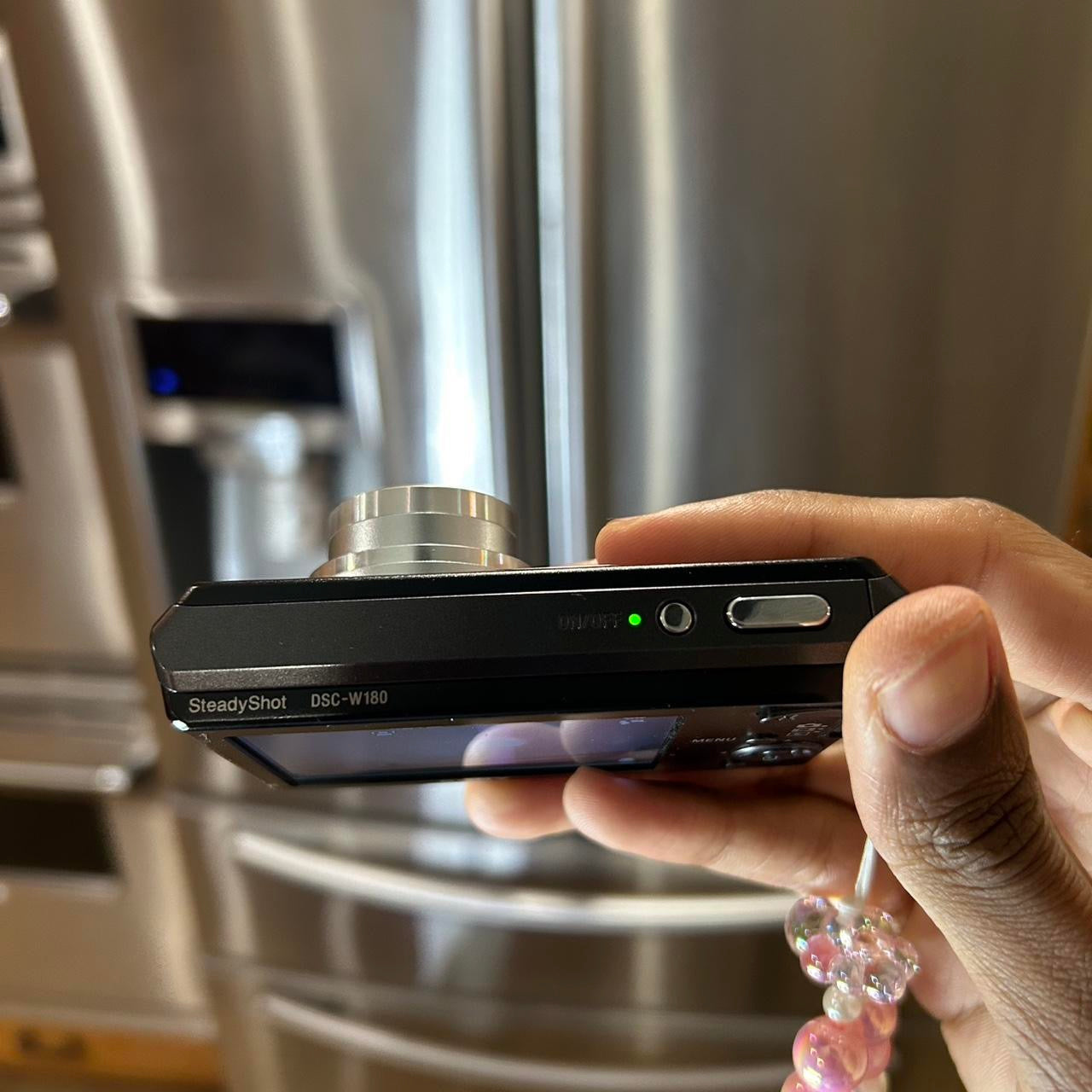 Used Black Sony Steady-shot DSC-W180 10.1MP Digital Camera w/ battery