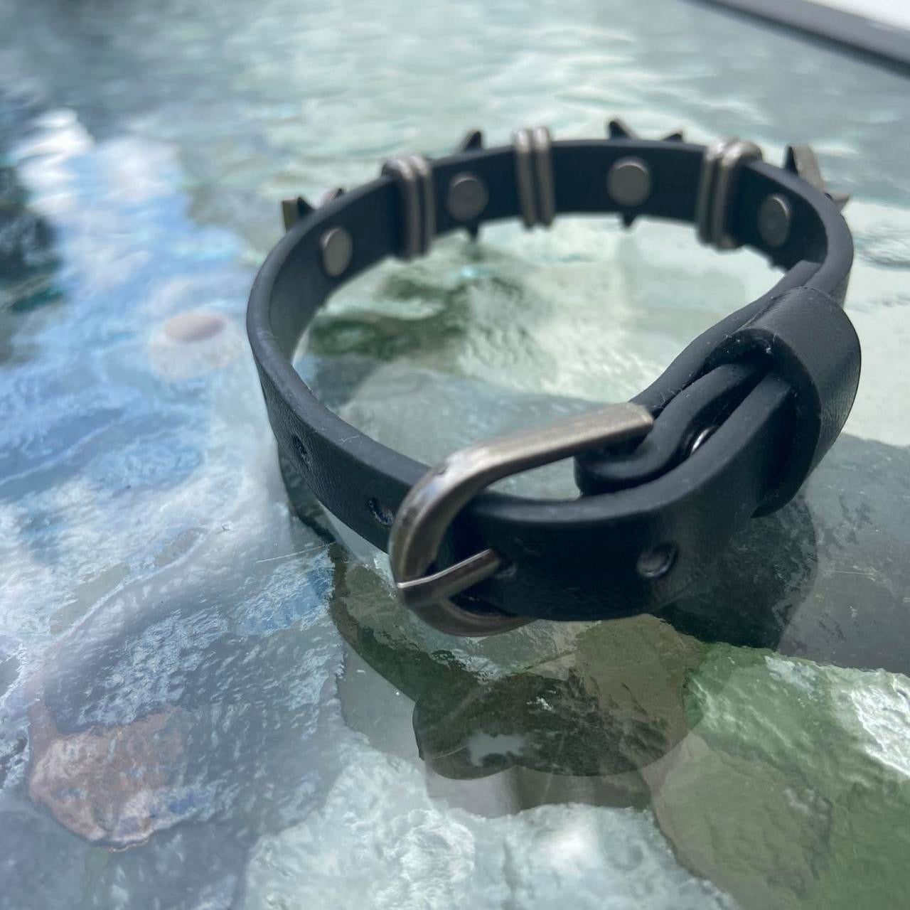 Punk star Gothic studded faux leather bracelet